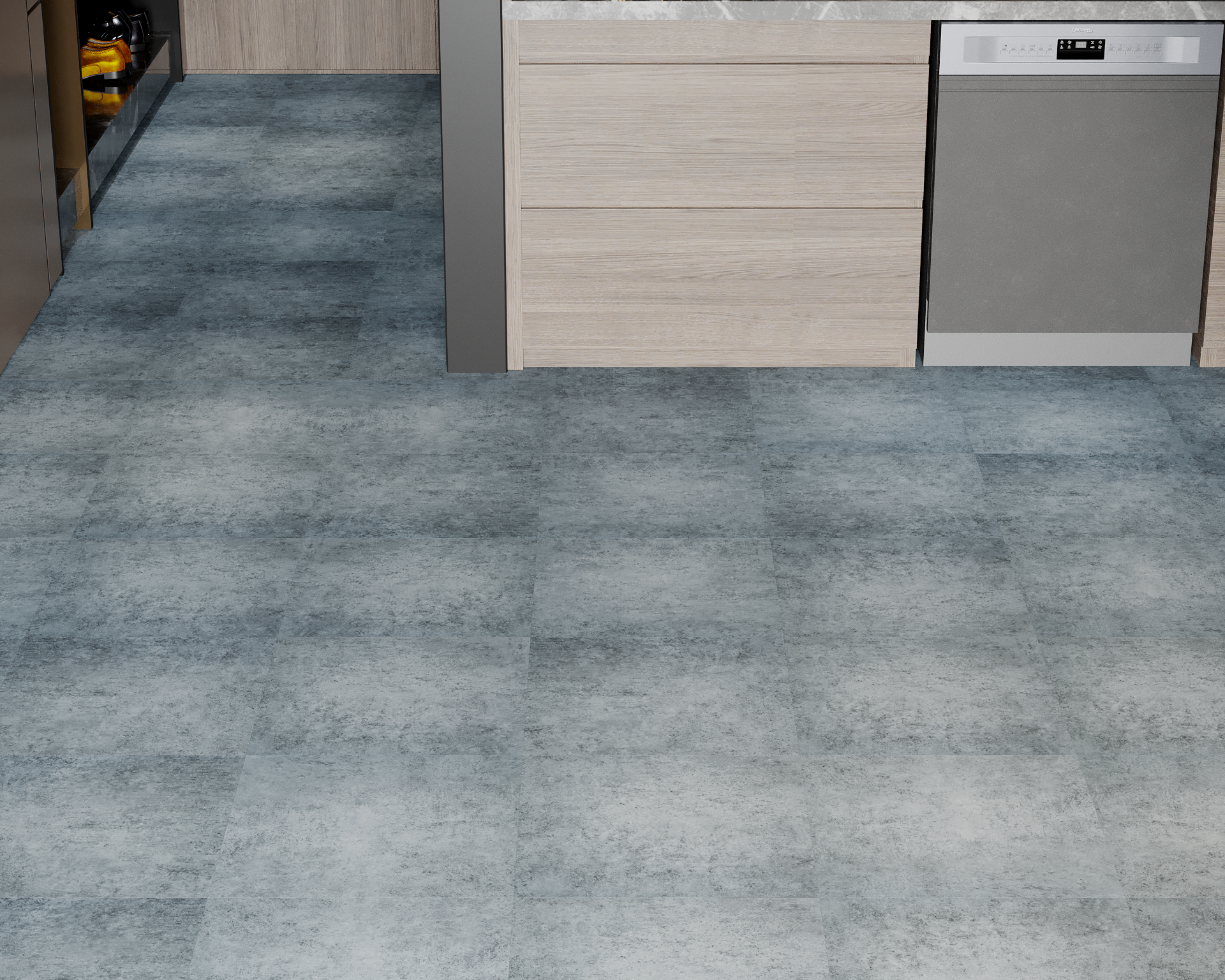 Кварцвиниловая плитка Art East клеевая Art Tile Hit S Гранит Сити 761-ATS 457,2×457,2×2,5 фото в интерьере